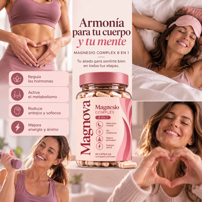 MAGNOVA® | Magnesio Complex 8 en 1 — 60 cápsulas