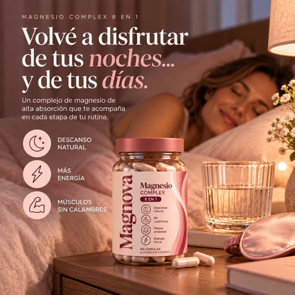 MAGNOVA® | Magnesio Complex 8 en 1 — 60 cápsulas